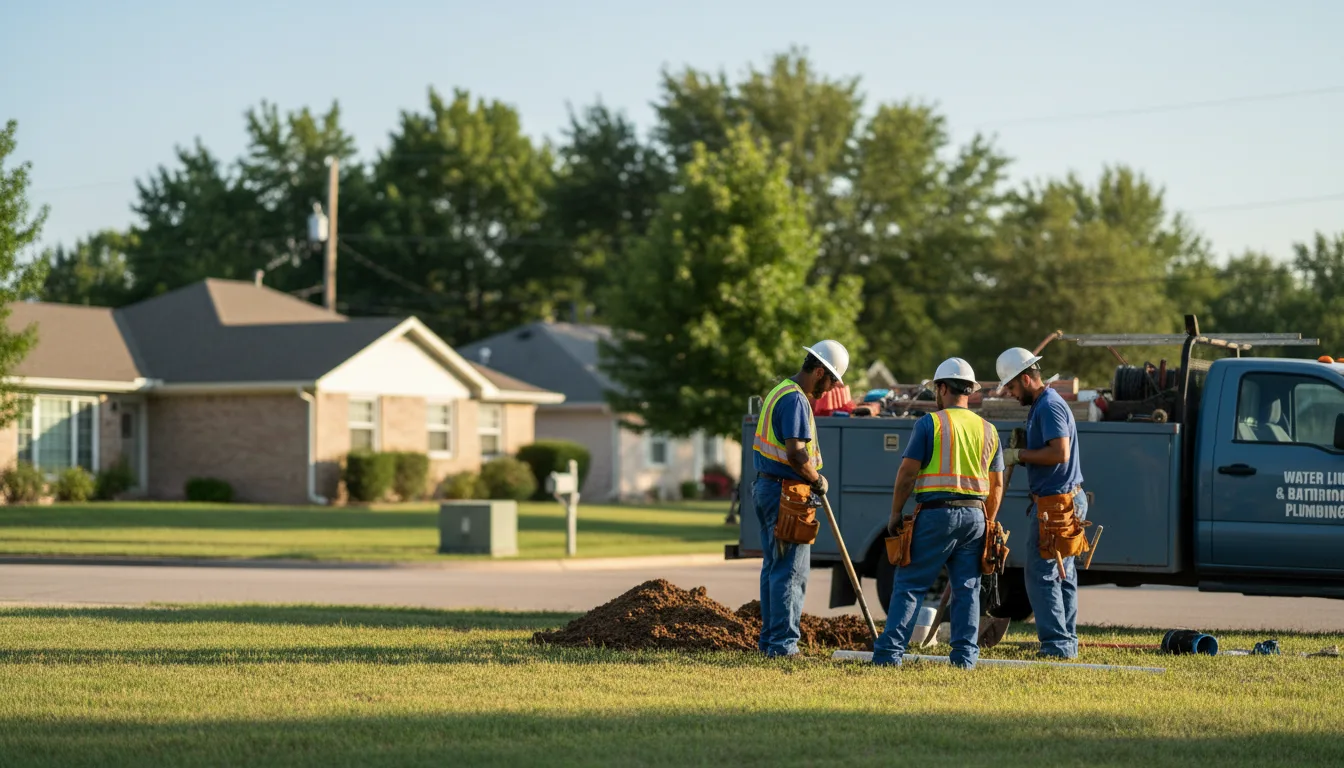 Residential water line and bathroom plumbing service in White Castle, LA
